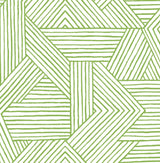 Seabrook Etched Geometric Spring Green Wallpaper