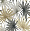Seabrook Tropic Palm Toss Harbor Grey & Khaki Wallpaper