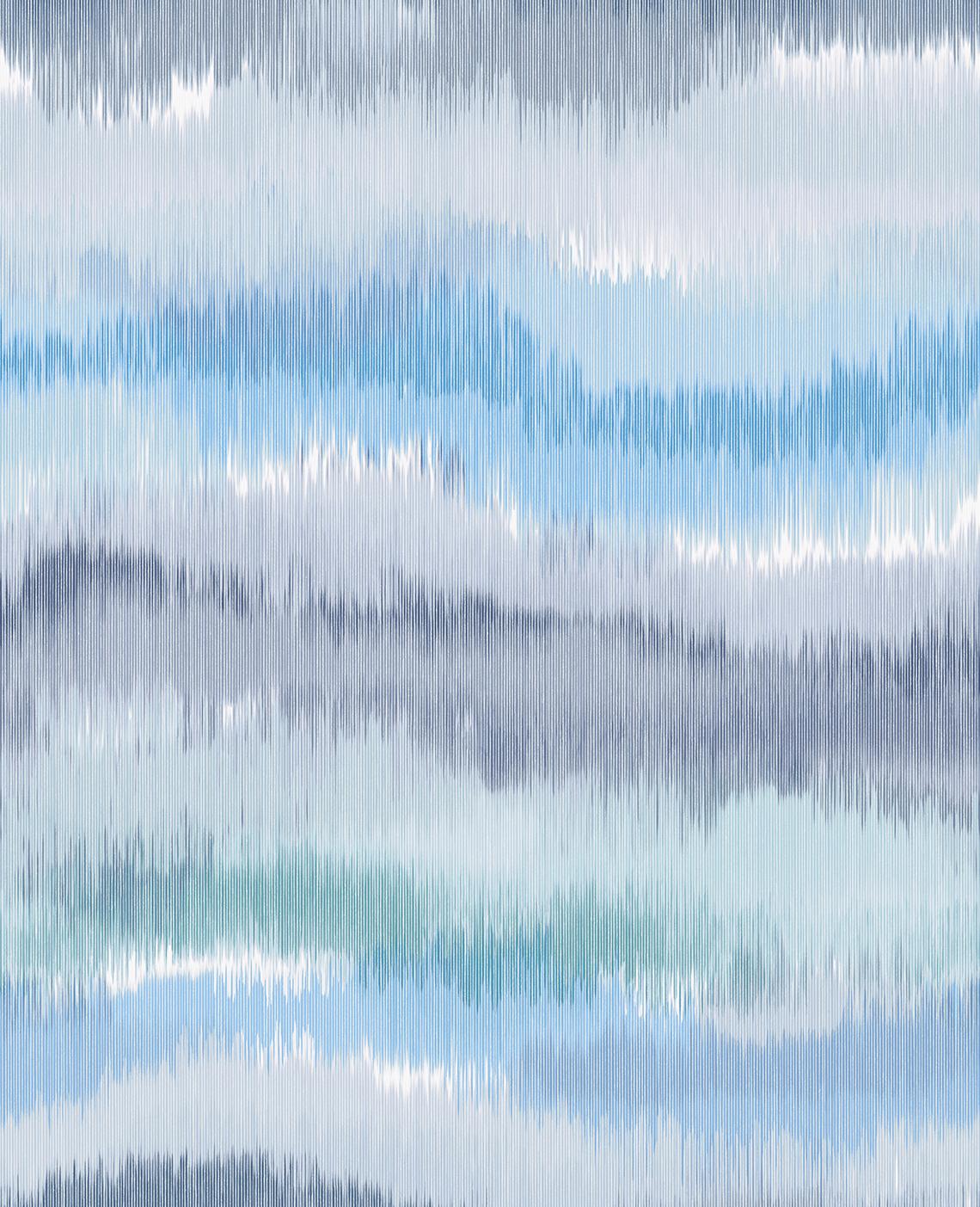 Seabrook Ikat Waves Lakeside Wallpaper