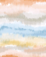 Seabrook Ikat Waves Sunset Wallpaper