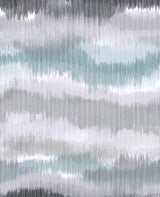 Seabrook Ikat Waves Morning Fog Wallpaper