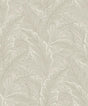 Seabrook Gulf Tropical Leaves Crema Wallpaper