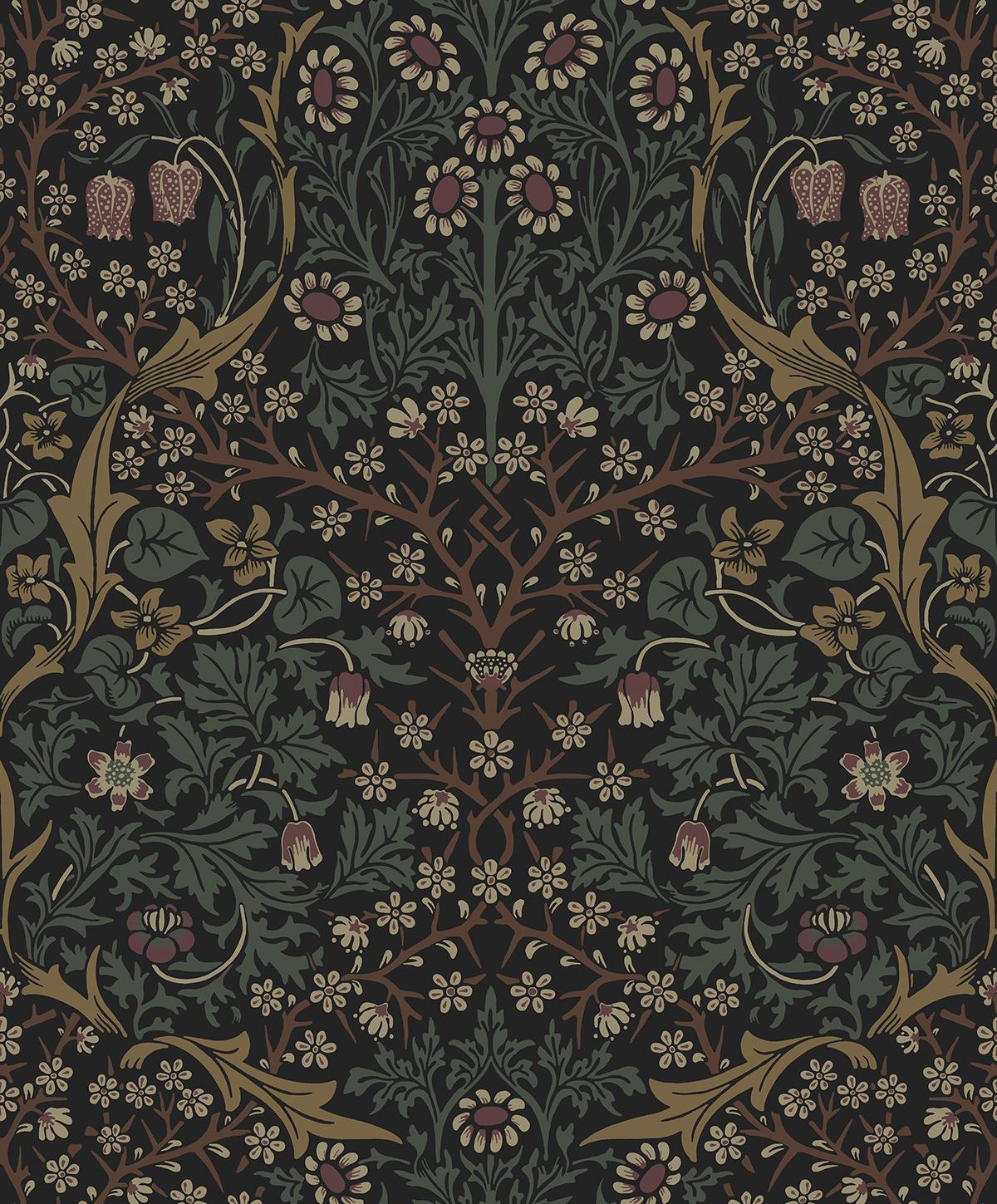 Seabrook Victorian Floral Blacksmith & Cliffside Wallpaper