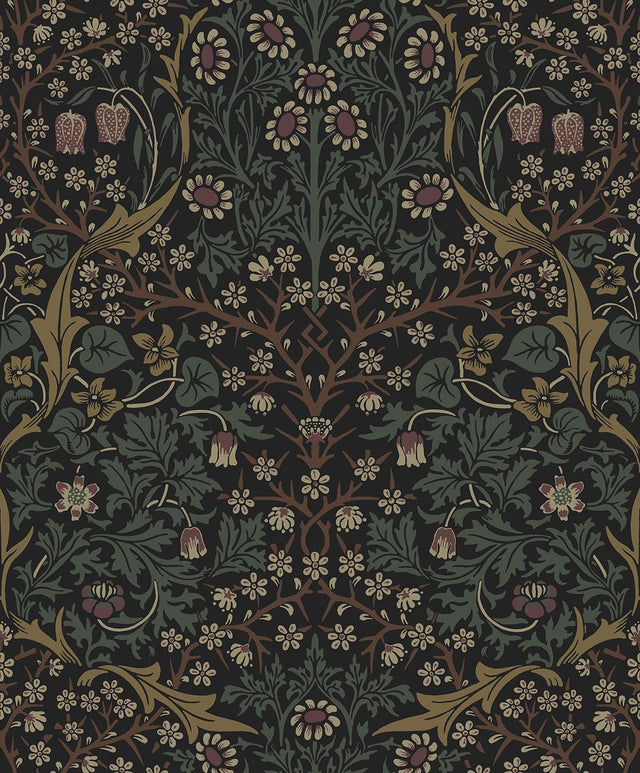 Seabrook Victorian Floral Blacksmith & Cliffside Wallpaper