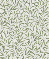 Seabrook Willow Leaves Sprig Green Wallpaper