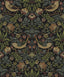 Seabrook Strawberry Meadow Black Wallpaper