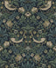 Seabrook Strawberry Meadow Blue Wallpaper