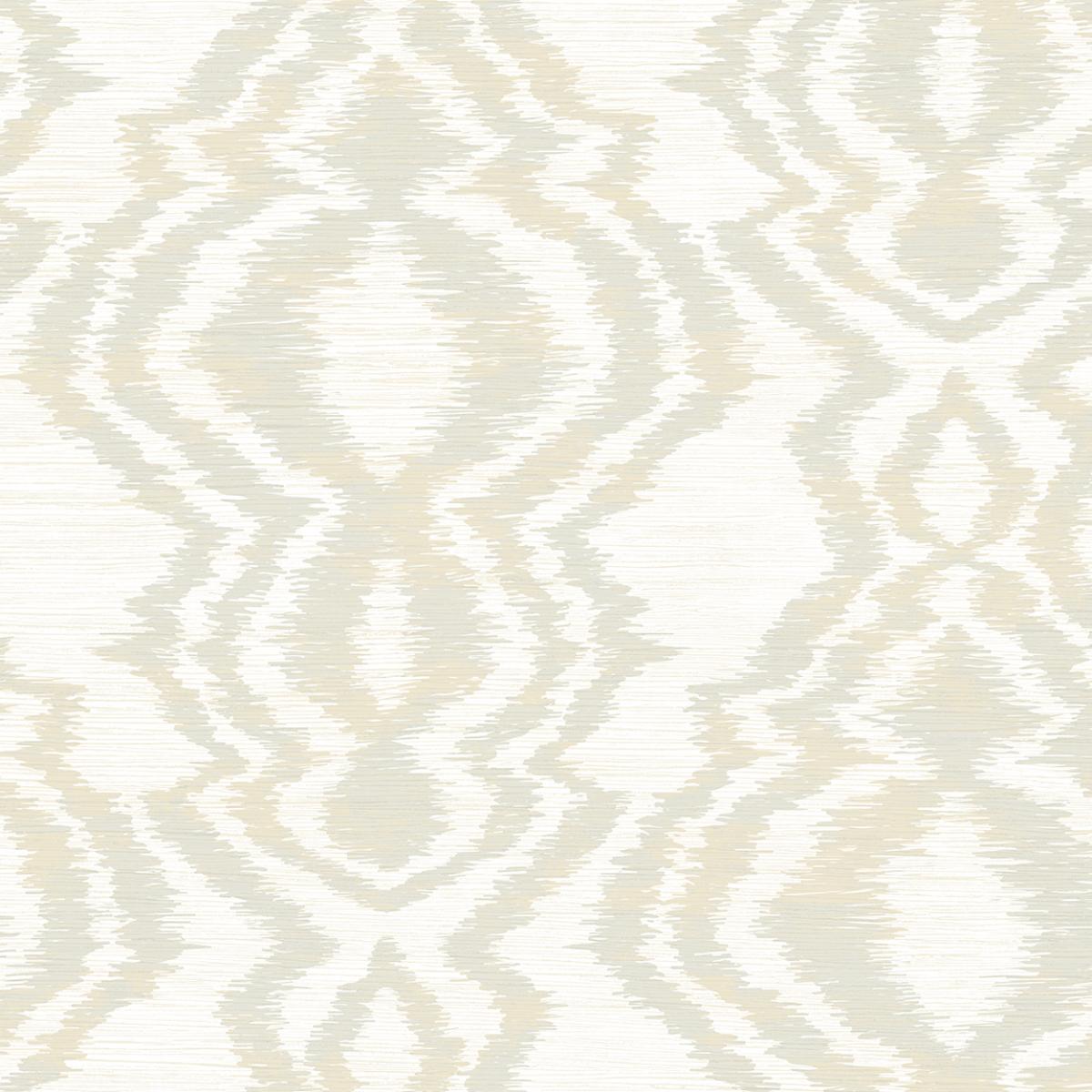 Seabrook Moirella Taupe Wallpaper