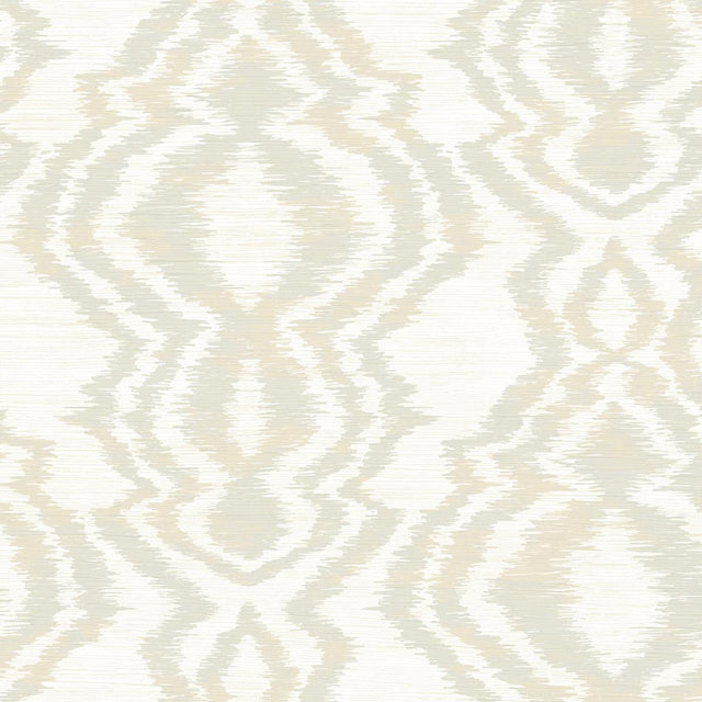 Seabrook Moirella Taupe Wallpaper