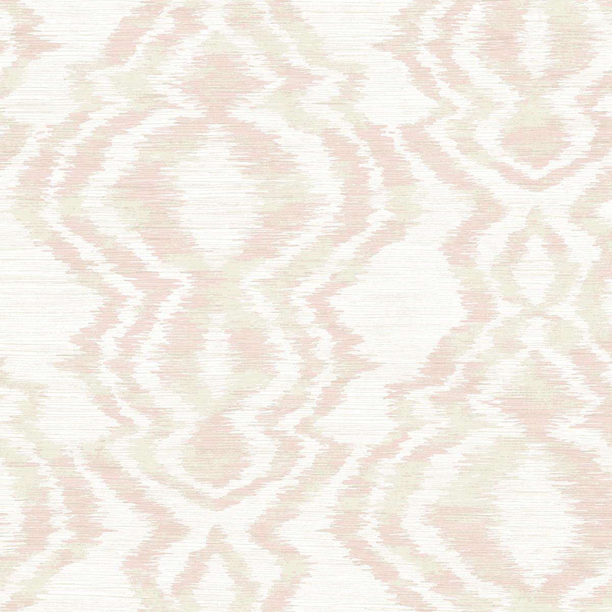 Seabrook Moirella Blush Wallpaper