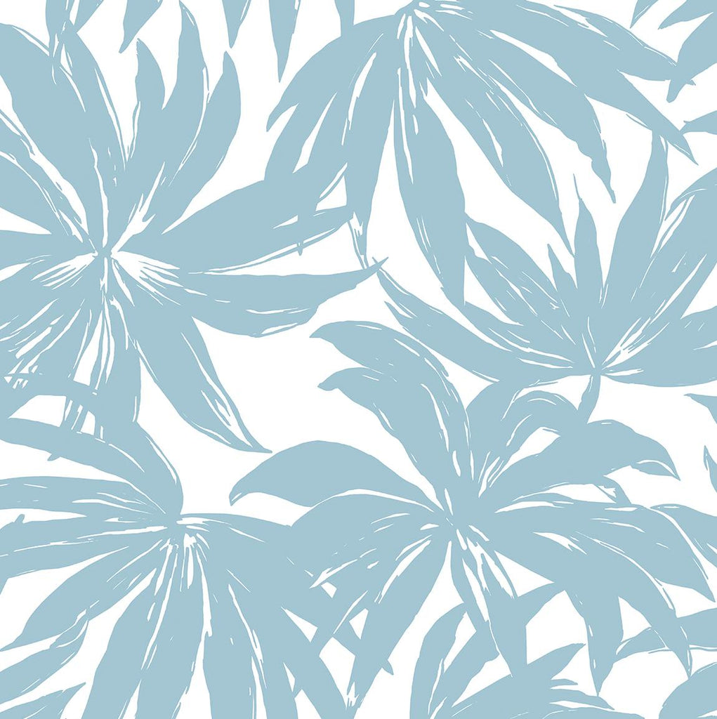 Seabrook Palma Blue Wallpaper