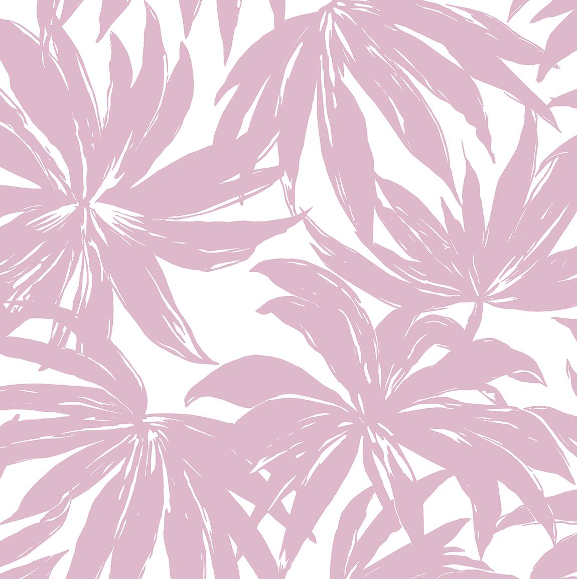 Seabrook Palma Mauve Wallpaper