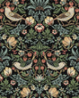 Seabrook Fragaria Garden Prepasted Ebony Wallpaper