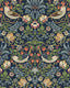 Seabrook Fragaria Garden Prepasted Midnight Blue Wallpaper