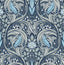 Seabrook Bird Ogee Prepasted Navy & Sky Blue Wallpaper
