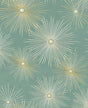 Seabrook Starburst Geo Prepasted Teal & Gold Wallpaper
