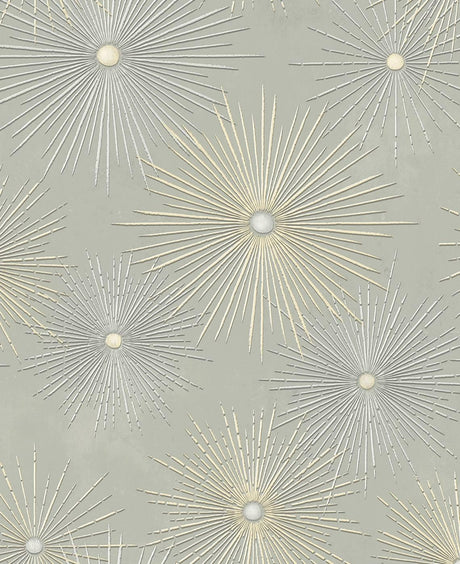 Seabrook Starburst Geo Prepasted Smoke Wallpaper