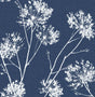 Seabrook One O'Clock Prepasted Denim Blue Wallpaper