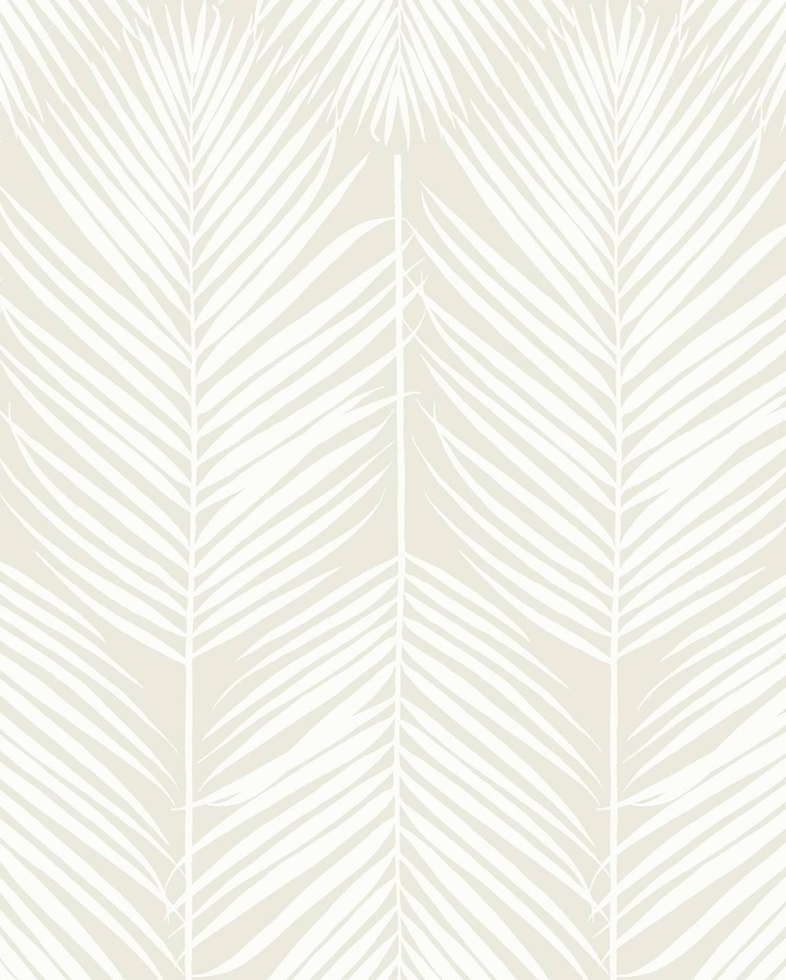 Seabrook Palm Silhouette Prepasted Sea Salt Wallpaper