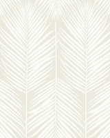 Seabrook Palm Silhouette Prepasted Sea Salt Wallpaper