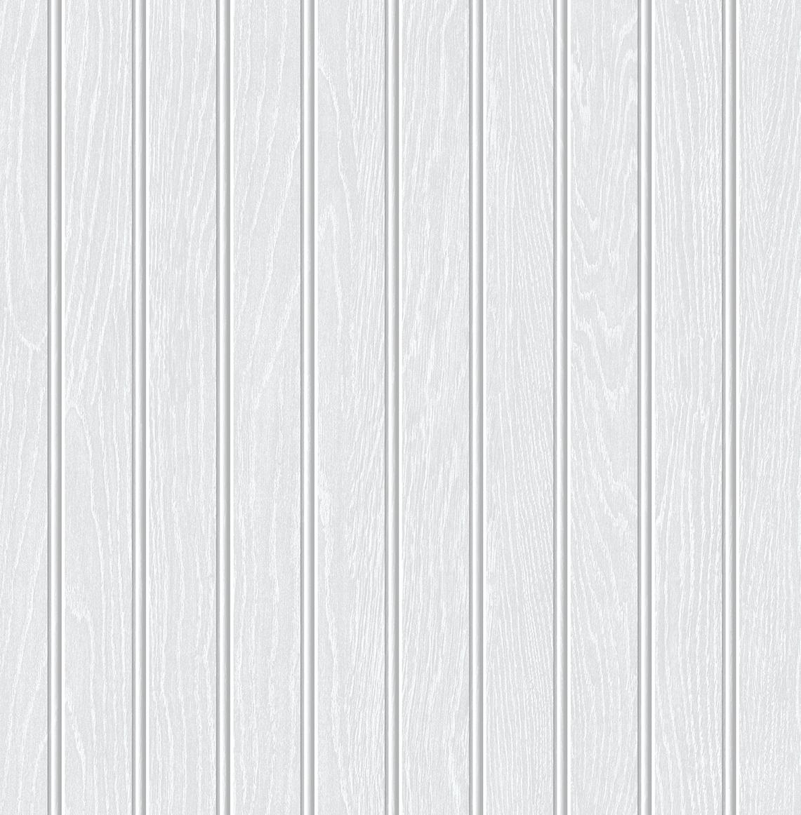 Seabrook Faux Beadboard Prepasted Pearl Grey Wallpaper