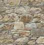 Seabrook Faux Stone Wall Prepasted Toffee & Ivory Wallpaper