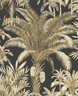 Seabrook Tropical Palm Beach Prepasted Ironwork & Taupe Wallpaper