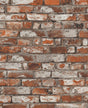 Seabrook Tailor Faux Brick Prepasted Spiced Ginger Wallpaper