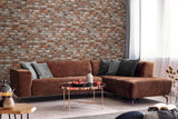 Seabrook Tailor Faux Brick Prepasted Red Wallpaper