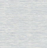 Seabrook Southport Faux Grasscloth Prepasted Dove Grey & Bluestone Wallpaper
