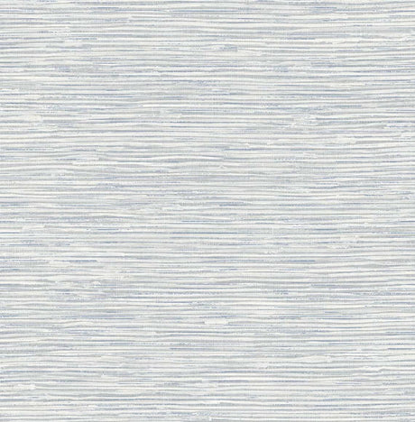 Seabrook Southport Faux Grasscloth Prepasted Dove Grey & Bluestone Wallpaper
