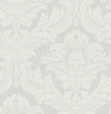 Seabrook Genevieve Damask Morning Mist Wallpaper