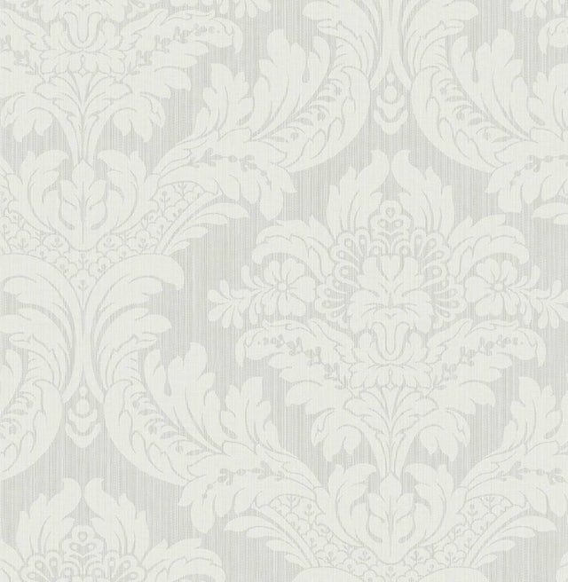 Seabrook Genevieve Damask Morning Mist Wallpaper