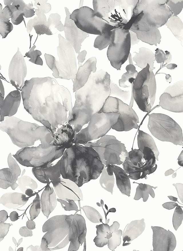 Seabrook Watercolor Garden Inkwell Wallpaper