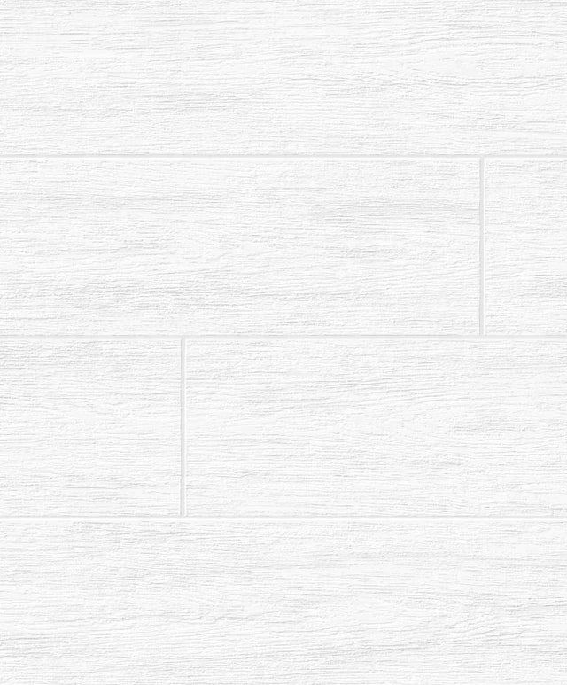 Seabrook Faux Shiplap Off-White Wallpaper