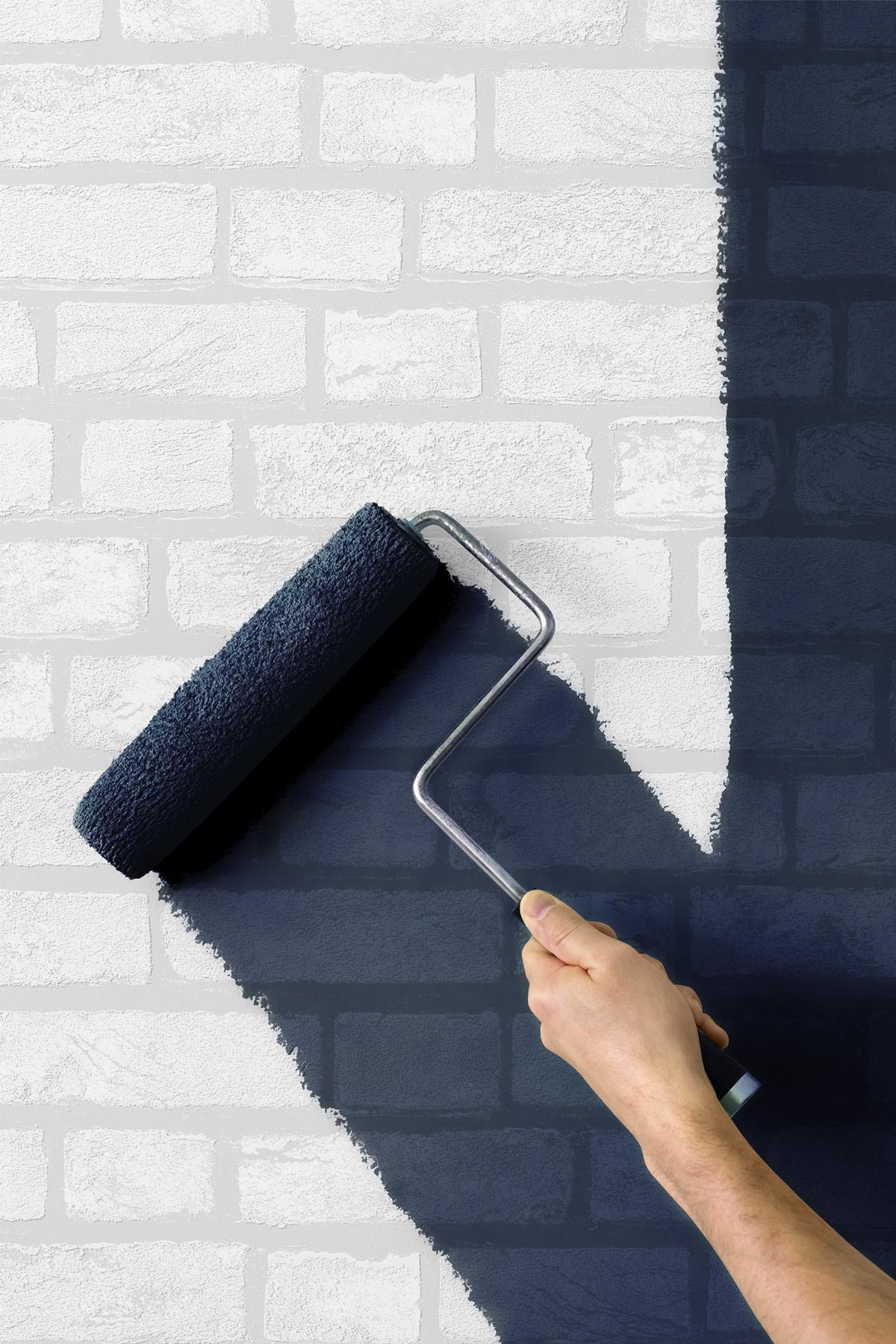 Seabrook Vintage Brick White Wallpaper