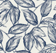 Seabrook Beckett Sketched Leaves Blueberry Hill Wallpaper
