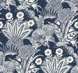 Seabrook Suvi Palm Grove Nautical Blue Wallpaper