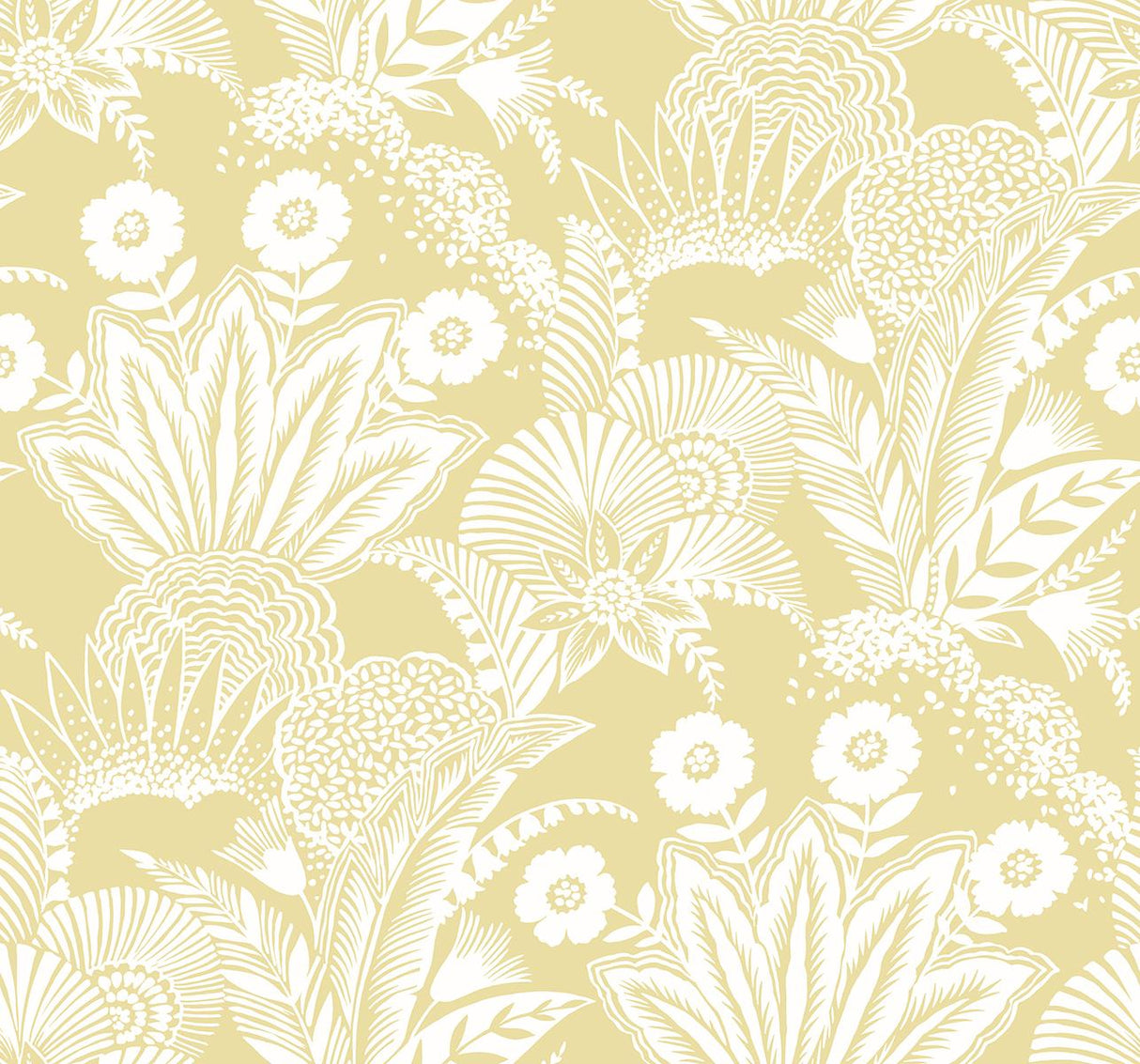 Seabrook Suvi Palm Grove Butter Wallpaper