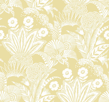 Seabrook Suvi Palm Grove Butter Wallpaper