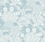 Seabrook Suvi Palm Grove Sky Blue Wallpaper