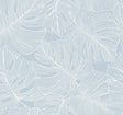 Seabrook Tarra Monstera Leaf Early Sky Wallpaper