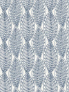 Seabrook Kira Leaf Husk Blue Suede Wallpaper
