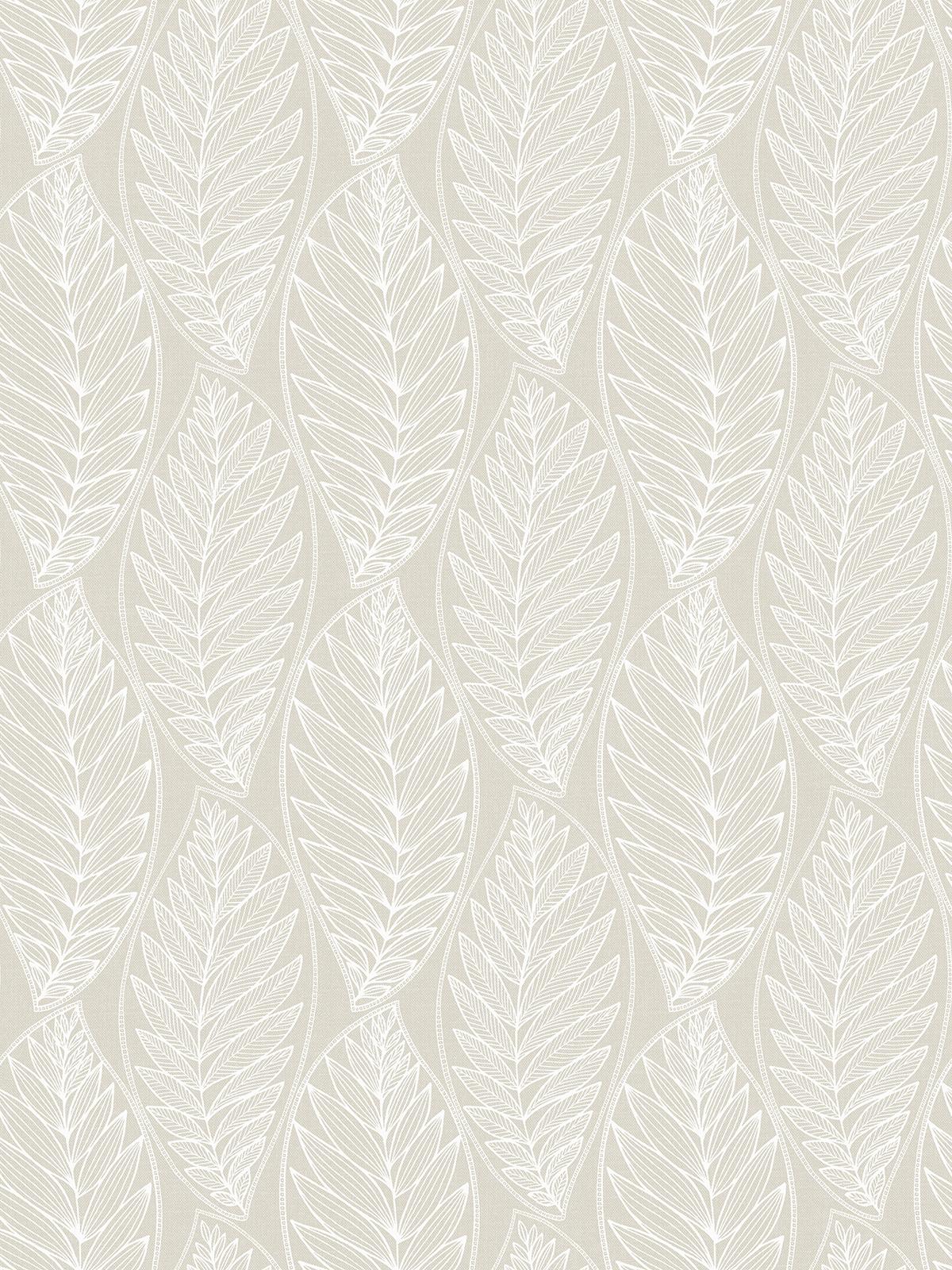 Seabrook Kira Leaf Husk Pebble Wallpaper