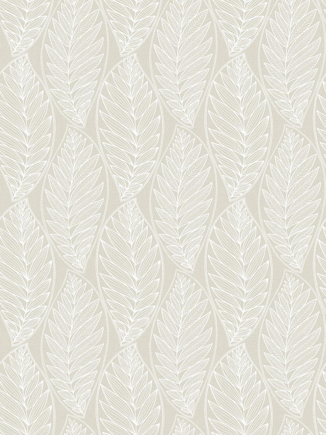 Seabrook Kira Leaf Husk Pebble Wallpaper