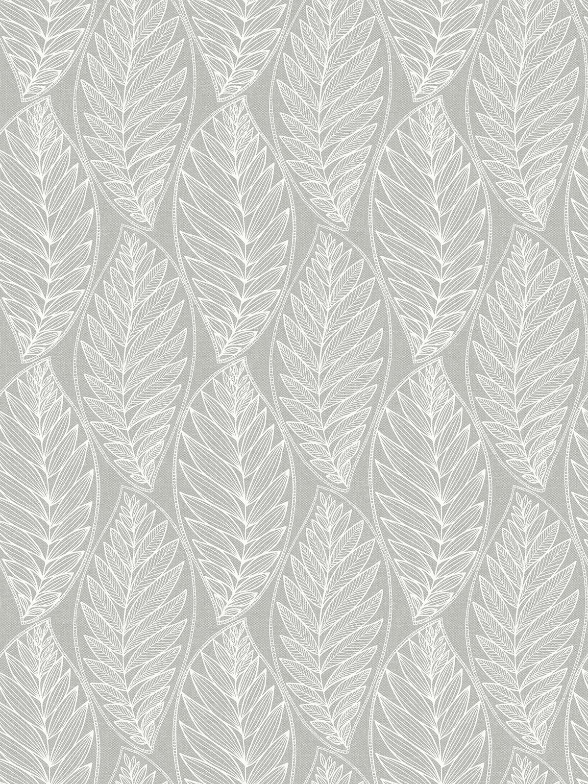 Seabrook Kira Leaf Husk Harbor Grey Wallpaper