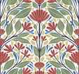 Seabrook Carmela Folk Floral Primaries Wallpaper