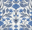 Seabrook Carmela Folk Floral True Blue Wallpaper
