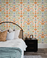 Seabrook Carmela Folk Floral Multi Wallpaper