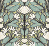 Seabrook Carmela Folk Floral Spirit Grey Wallpaper